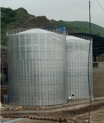 富县粮食钢板仓的安装全过程不用热焊接